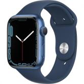 Ceas Smartwatch Apple Watch S7 GPS, 45mm Blue Aluminium Case with Abyss Blue Sport Band - Regular