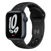 Ceas Smartwatch Apple Watch Nike S7 Cellular, 45mm Midnight Aluminium Case with Anthracite/Black Nike Sport Band - Regular