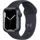 Ceas Smartwatch Apple Watch S7 Cellular, 45mm Midnight Aluminium Case with Midnight Sport Band - Regular