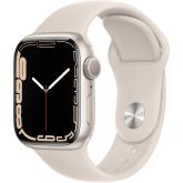 Ceas Smartwatch Apple Watch S7 Cellular, 45mm Starlight Aluminium Case with Starlight Sport Band - Regular
