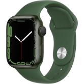 Ceas Smartwatch Apple Watch S7 GPS, 41mm Green Aluminium Case with Clover Sport Band - Regular