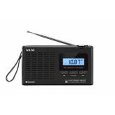 Radio cu ceas Akai APR-600 cu baterii 3x AAA, bluetooth 5.0, 0.8W, negru