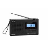 Radio cu ceas Akai APR-600 cu baterii 3x AAA, bluetooth 5.0, 0.8W, negru