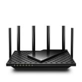 TP-LINK AXE5400 Tri-Band Gigabit WI-FI6 Router, Archer AXE75, Standarde wireless: IEEE 802.11ax 6 GHz,  IEEE 802.11ax/ac/n/a 5 GHz, IEEE 802.11ax/n/b/g 2.4 GHz, 6 x antene fixe, Procesor: 1.7 Ghz Quad core, Interfata: 1 x Gigabit WAN, 4 x Gigabit LAN, 1 x