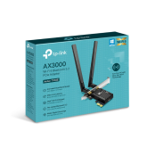 TP-Link Adaptor PCle Wi-Fi 6 AX3000 WI-FI 6 cu Bluetooth 5.2 ARCHER TX55E, 2× Antene Dual-Band High-Gain, Standarde wireless: IEEE 802.11ax/ac/n/a 5 GHz IEEE 802.11ax/n/g/b 2.4 GHz, Bluetooth 5.2/5.0/4.2/4.0, Viteza wireless: 5 GHz-Up to 2402 Mbps, 2.4Ghz