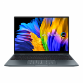 Laptop ASUS ZenBook Flip, UN5401QA-KN120X, 14.0-inch, Touch screen, 2.8K (2880 x 1800) OLED 16:10, AMD Ryzen(T) 7 5800H, 16GB LPDDR4X on board, 1TB, AMD Radeon(T) Graphics,  Jade Black, Windows 11 Pro, 2 years