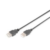 ASSMANN USB2.0 extension cable 5m USB A/M to A/F bulk black 