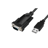 CABLU USB LOGILINK adaptor, USB 2.0 (T) la Serial DB9M (9-pin)(RS232)(T), 1.5m, negru, 