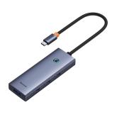 HUB USB Baseus UltraJoy 4 in 1, input USB, output 4 x USB 3.0, gri 