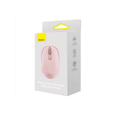 MOUSE Baseus PC sau NB wireless, 2.4GHz si Bluetooth, optic, 800/ 1200/1600 dpi,butoane/scroll 3/1, roz,