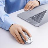 MOUSE Baseus F02 PC sau NB wireless, bluetooth, optic, 800/ 1200/1600 dpi, click silentios, butoane/scroll 4/1, alb, 