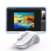 MOUSE Baseus F02 PC sau NB wireless, bluetooth, optic, 800/ 1200/1600 dpi, click silentios, butoane/scroll 4/1, alb, 