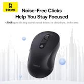 MOUSE Baseus F02 PC sau NB, bluetooth, optic, 800/ 1200/1600 dpi,butoane/scroll 6/1, silent click, negru,