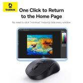 MOUSE Baseus F02 PC sau NB, bluetooth, optic, 800/ 1200/1600 dpi,butoane/scroll 6/1, silent click, negru,