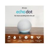 Amazon Boxa Portabila Echo Dot 5 Cu Ceas si Asistent Personal Alexa - Alb