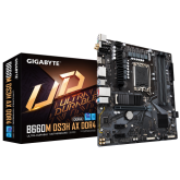GIGABYTE Mainboard Desktop B660M DS3H AX DDR4 (Socket 1700, 4x DDR4 up to 128GB, 1x PCI-Ex16x16, 2x PCI-Ex1, 2x M.2, 4x SATA, 1x USB Type-C, 5x USB 3.2 Gen1, 6x USB 2.2/1.1 4 internal, 1x HDMI, 2x DP, Wi-Fi 6 AX201-200-211, 2.5GbE LAN, mATX, Retail)