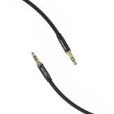 Cablu audio Vention, Jack 3.5mm (T) la Jack 3.5mm (T) conectori auriti, braided BBC si TPE, negru, 