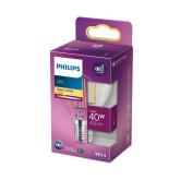 Bec LED Philips Classic P45, EyeComfort, E14, 4.3W (40W), 470 lm, lumina calda (2700K), cu filament
