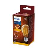 Bec LED vintage (decorativ) Philips Classic Gold Bulb A60, EyeComfort, E27, 4W (35W), 400 lm, lumina calda (2500K), cu filament
