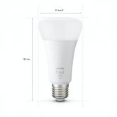 Bec LED inteligent Philips Hue, ZigBee Light Link, Bluetooth, E27, 15.5W, temperatura culoare calda 2700K, 1600 lumeni;