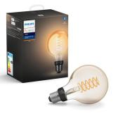 Bec LED inteligent vintage (decorativ) Philips Hue Filament Globe G93, Bluetooth, E27, 7W (40W), 550 lm, lumina calda (2100K)