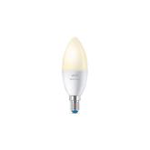 Bec LED inteligent WiZ Connected Dimmable C37, Wi-Fi, E14, 4.9W (40W) ,470 lm, lumina calda (2700K), dimabil, compatibil Google Assistant/Alexa/Siri