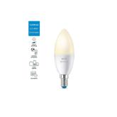 Bec LED inteligent WiZ Connected Dimmable C37, Wi-Fi, E14, 4.9W (40W) ,470 lm, lumina calda (2700K), dimabil, compatibil Google Assistant/Alexa/Siri