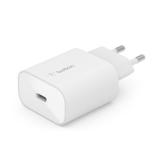 Belkin BOOST CHARGE 25w USB-C PD PPS Single Wall Charger w/ 1m C- C Cable - White