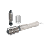 PERIE ROTATIVA CU AER CALD PHILIPS SERIA 7000 BHA710 00 1000W INGRIJIRE CU IONI 2 ACCESORII SETARE TEMPERATURA DE INGRIJIRE SI AER RECE PERI NATURALI INVELIS CERAMIC DIN TURMALINA ALB CREM