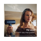 Uscator de par PHILIPS cu ThermoShield Advanced Seria 8000 BHD839/00, 1400W, Tehnologie ThermoShield, 3 viteze, 4 trepte, Temperatura, Albastru, L x A x I (mm) 73.3x181.7x301