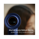 Uscator de par PHILIPS cu ThermoShield Advanced Seria 8000 BHD839/00, 1400W, Tehnologie ThermoShield, 3 viteze, 4 trepte, Temperatura, Albastru, L x A x I (mm) 73.3x181.7x301