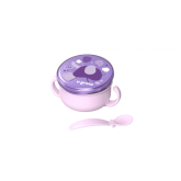 Bol 2 in 1 pentru snackuri cu lingurita, mov, U-Grow