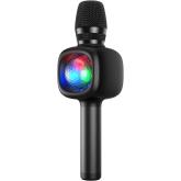 Microfon OneOdio, wireless, conectare prin Bluetooth 5.2, sensibilitate -52 dB, acumulator 1800 mAh, karaoke | Iluminare | 4 moduri voce, negru, 