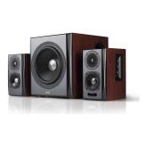 BOXE EDIFIER 2.1, RMS: 150W (2 x 25W, 2 x 15W, 1 x 70W), bluetooth telecomanda wireless, volum, bass, treble, optical, brown, 