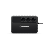 UPS CYBER POWER Line Int.  fara management,   650VA/ 360W, AVR, 3 x socket Schuko, indicatie status cu LED, 1 x baterie 12V/5Ah, Backup: 21-35 min, incarcare pana la 8h, GreenPower, 