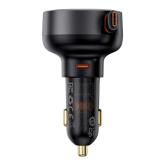 INCARCATOR auto Baseus Enjoyment Pro, 2 x USB Type-C , total output 60W, pt. bricheta auto, negru 