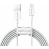 CABLU alimentare si date Baseus Superior, Fast Charging Data Cable pt. smartphone, USB la Micro-USB 2A, 2m, alb 
