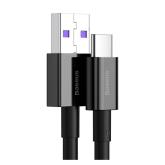Cablu  alimentare si date Baseus Superior, Fast Charging Data Cable pt. smartphone, USB la USB Type-C 66W, 2m, negru
