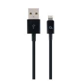 CABLU alimentare si date GEMBIRD, pt. smartphone, USB 2.0 (T) la Lightning (T), 1m, black, 