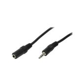 CABLU audio LOGILINK prelungitor stereo (3.5 mm jack M/T), 3m, negru, 