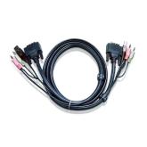 CABLU KVM ATEN cablu 3 in 1, conector tip USB (T) | 3.5 mm Jack (T) x 2 | DVI-D (T), 