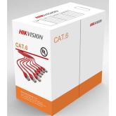 Cablu U/UTP cat.6 Hikvision, DS-1LN6-UU, 4x23AWG, material cupru integral, ANSI/TIA-568-C.2 PVC, cutie 305 metri.