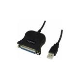 CABLU USB LOGILINK adaptor, USB 2.0 (T) la Paralel (D-Sub 25-pin), 1.5m, conecteaza port USB cu imprimanta cu port paralel, negru, 