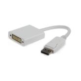 CABLU video GEMBIRD, adaptor DisplayPort (T) la DVI-I DL (M), 10cm, rezolutie maxima 1920 x 1200 la 60 Hz, alb, 