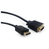 CABLU video GEMBIRD, adaptor DisplayPort (T) la VGA (T), 1.8m, rezolutie maxima QXGA (2048 x 1536) la 60Hz, negru, 