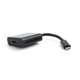 CABLU video GEMBIRD, adaptor USB 3.1 Type-C (T) la HDMI (M), 15cm, rezolutie maxima 4K UHD (3840 x 2160) la 30 Hz, negru, 
