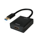 CABLU video LOGILINK, adaptor USB 3.0 (T) la HDMI (M), 10cm, rezolutie maxima Full HD (1920 x 1080) la 60 Hz, negru, 