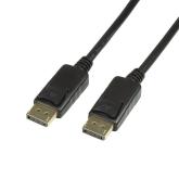 CABLU video LOGILINK, DisplayPort (T) la DisplayPort (T), 10m, conectori auriti, rezolutie maxima 4K (3840 x 2160) la 60 Hz, negru, 