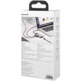 DOCKING Station Baseus Metal Gleam, conectare PC USB Type-C, USB 3.0 x 3, RJ-45 Gigabit LAN x 1, USB Type C x 1 PD 100W 5V / 9V / 14.5V / 20V 5A (Max.), HDMI x 1/4K/30Hz, LED, gri 