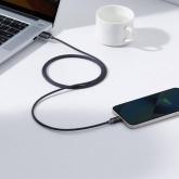 CABLU alimentare si date Baseus Crystal Shine, Fast Charging Data Cable pt. smartphone, USB la Lightning Iphone 2.4A, 1.2m, negru
